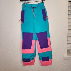 Vintage PowderHorn Squaw Valley Retro 80s 90s Ski pants youth size 10